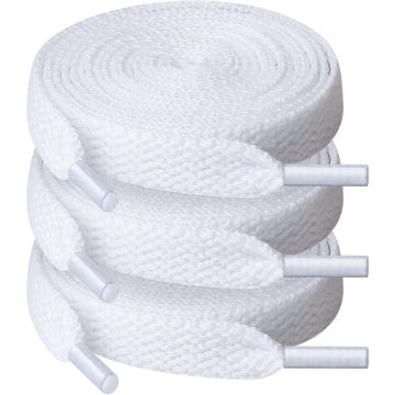 Cordones planos para calzado 3 pares 5/16 pulgadas ancho