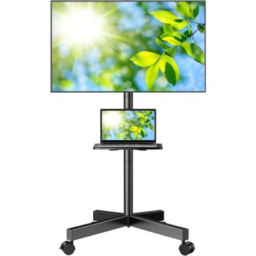 Soporte rodante para TV 23-60 pulgadas, con ruedas, inclinación, PERLESMITH